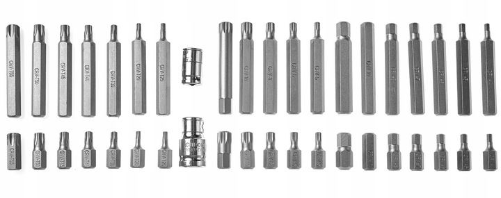 ZESTAW BITÓW KOŃCÓWKI BITY KLUCZE KOŃCÓWKI KLUCZ IMBUS HEX TORX SPLINE 40el zdjęcie 2