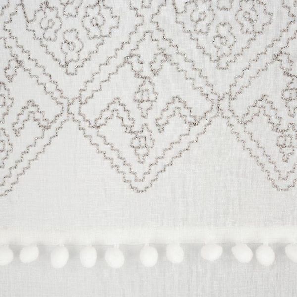 Firana gotowa na przelotkach DAPHNE 140x250 Eurofirany biała/srebrna zdjęcie 3