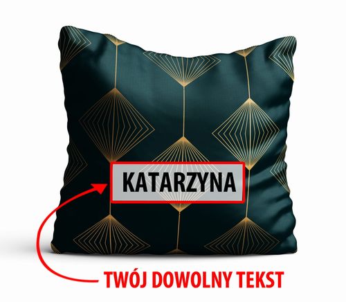 Poduszka Dekoracyjna GEOMETRYCZNA  z Twoim napisem G25 na Arena.pl