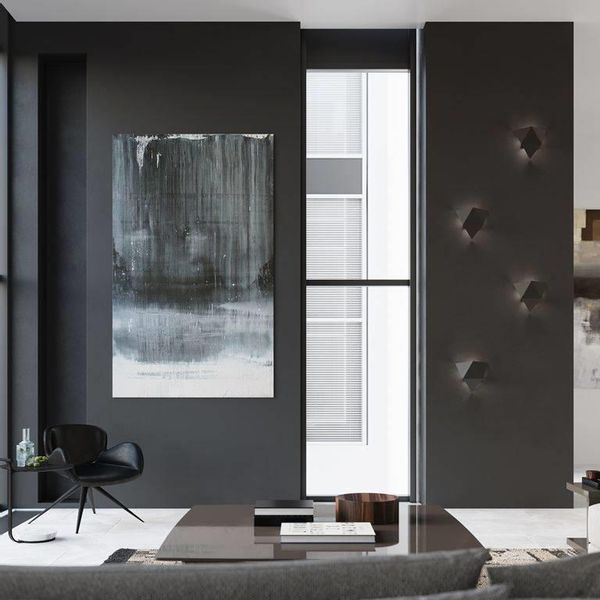 Kinkiet LAMPA ścienna SL.0421 geometryczna OPRAWA metalowa czarna zdjęcie 4