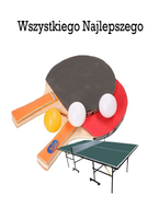 Opłatek na tort Ping Pong Tenis Stołowy Rakietki Format A4