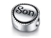 Rodowany srebrny charms do pandora syn synek son srebro 925 SY035RH