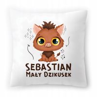 Poduszka Biała 40X40 Cm Dla Sebastiana Dziecka Z Nadrukiem Ze Zdjęciem