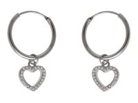 KOLCZYKI GŁADKIE KOŁA KÓŁKA SERCE HEART CYRKONIE