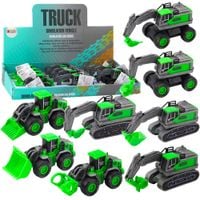 ZIELONA KOPARKA  POJAZD BUDOWLANY NAPĘD FRYKCYJNY