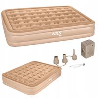 Materac dwuosobowy Nils Camp 200 x 145 x 35 cm beżowy