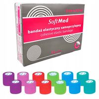 Bandaż kohezyjny samoprzylepny elastyczny różne kolory 5m x 4,5m 12szt.