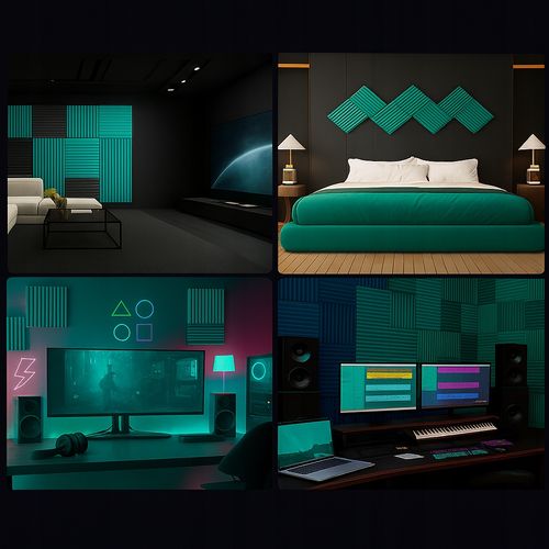 PIANKA MATA GĄBKA WYGŁUSZAJĄCA AKUSTYCZNA 3 m2 Studio nagrań | Turkusowy na Arena.pl