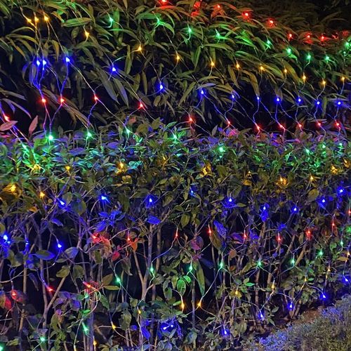 Siatka Led 2.5x2.5 Metra Kurtyna Lampki Choinkowe Multikolor na Arena.pl