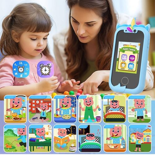 TELEFON DLA DZIECI ZABAWOWY SMARTFON Z APARATEM KAMERĄ I GRAMI MENU 2.4" na Arena.pl