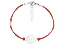 Bransoletka Sznurkowa Rozeta Srebro 925