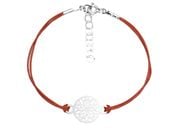 Bransoletka Sznurkowa Rozeta Srebro 925