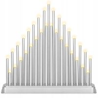 DUŻY ŚWIECZNIK ADWENTOWY ŚWIECE ŚWIECZKI LAMPKI ŚWIĄTECZNY DEKORACJA 33 led