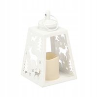 LAMPION ŚWIĄTECZNY LATARENKA ŚWIECZNIK LED 12 x 21,5 cm