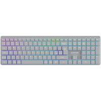 canyon klawiatura hkb-w11 uk/us rgb dwa tryby bezprzewodowa szara