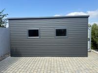 Domek ogrodowy narzędziowy 2.5×5 spad na prawo ciemny Grafit MAT