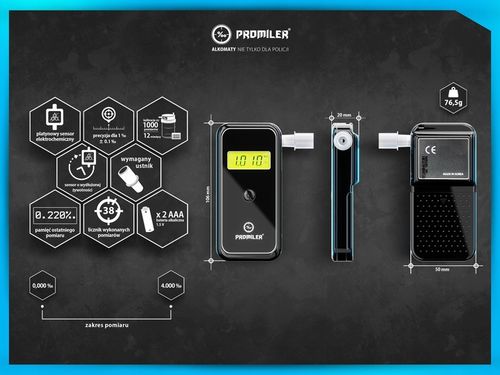 Alkomat Promiler AL 9000 Lite PLATYNOWY SENSOR na Arena.pl