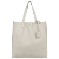 VERA PELLE torebka skórzana shopper duża z długimi rączkami V526 kremowa