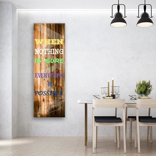 Obraz na płótnie - Canvas, Kolorowa sentencja 25x70 na Arena.pl