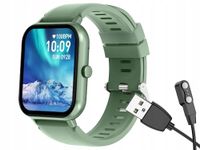 SMARTWATCH ZEGAREK DAMSKI MĘSKI GUMOWY PASEK SPORT BLUETOOTH ROZMOWY ZIELEŃ