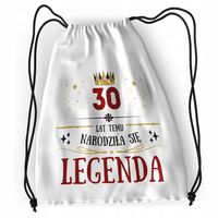 Plecak Urodziny 30 30Te Sportowy Szkolny Worek Z Nadrukiem Ze Zdjęciem