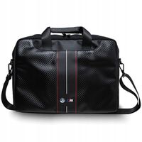 Torba na laptopa BMW Carbon Red Stripes PREMIUM 16" czarna black