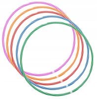 Hula-hop obręcz koło 60 cm, komplet, kolorowy zestaw 5szt. do gimnastyki