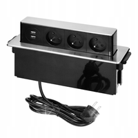 Gniazdo wysuwane z blatu z USB ORNO OR-GM-9009/B-G