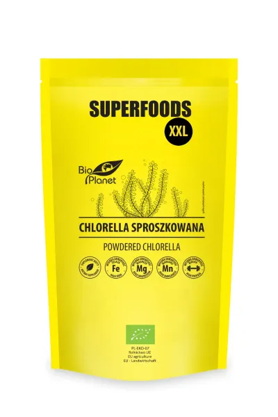 Chlorella Sproszkowana BIO 600 g - BIO Planet zdjęcie 1