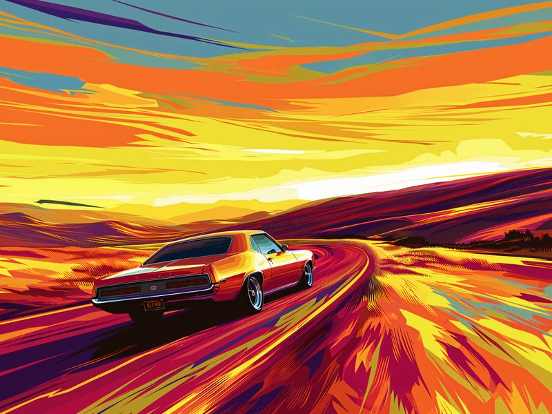 Plakat 80x60cm Pędź Przed Siebie zdjęcie 1