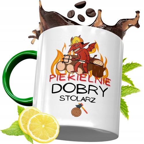 Kubek Zielony Dla Stolarza Na Urodziny Prezent Z Nadrukiem Ze Zdjęciem na Arena.pl