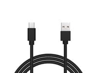 Przyłącze USB 2.0 A - USB-C 1,0m czarne plecionka
