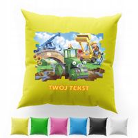 POSZEWKA Z NADRUKIEM BAWEŁNIANA 40x40CM - BOB BUDOWNICZY BAJKA DLA DZIECI