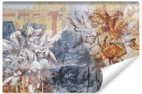 Fototapeta Do Salonu KWIATY Liście Abstrakcja Imitacja Betonu 400cm x 280cm