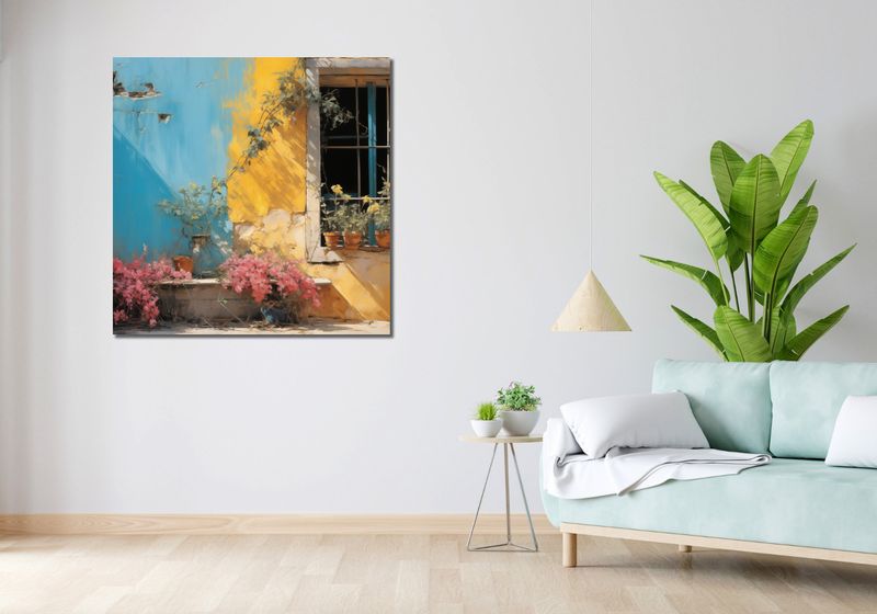 Obraz 100x100cm Słoneczna Ulica zdjęcie 2
