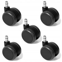 Kółka do fotela Biurowego Miękkie do twardych powierzchni 60 mm 5 SZT