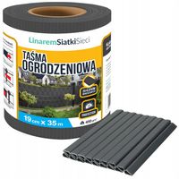 TAŚMA OGRODZENIOWA ANTRACYT 19x35m OSŁONA NA OGRODZENIA PANELOWE PŁOT