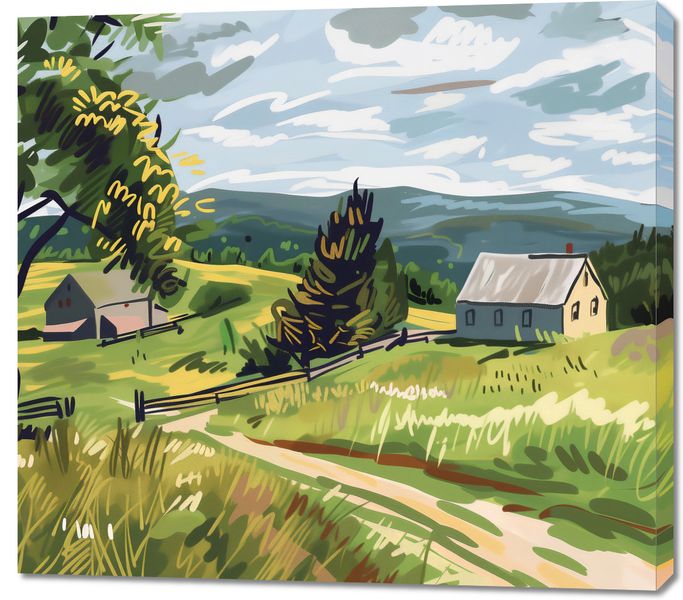 Obraz 100x90cm Bujna Wieś zdjęcie 1