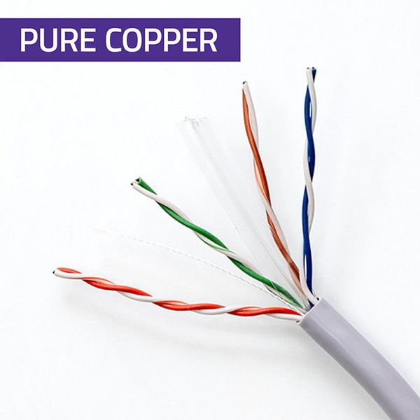 Qoltec Patchcord CAT6 50m 1Gb/s Cu szary LAN zdjęcie 3
