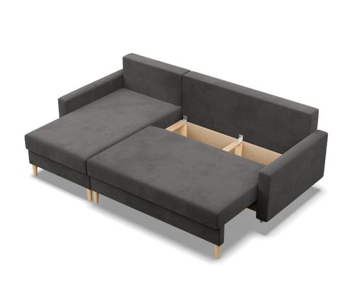 Narożnik uniwersalny, MILO, mikrofaza, 223x140x92 cm, szary | TYLETEGOTU na Arena.pl