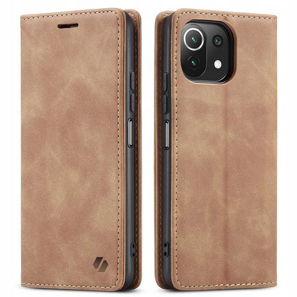 Spacecase Wallet Mi 11 Lite/5G Ne Light Brown zdjęcie 7