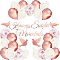 Dekoracje Komunijne Zestaw Komunijny Balony Girlanda Balonowa Baner Imię