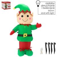 DMUCHANY ELF Z OŚWIETLENIEM DUŻY POMPOWANY 150 cm DEKORACJA ŚWIĄTECZNA