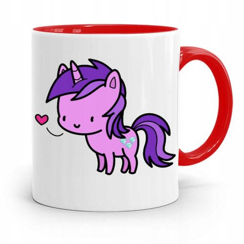 Kubek Czerwony Dzień Dziecka Jednorożec Prezent Z Nadrukiem Ze Zdjęciem na Arena.pl