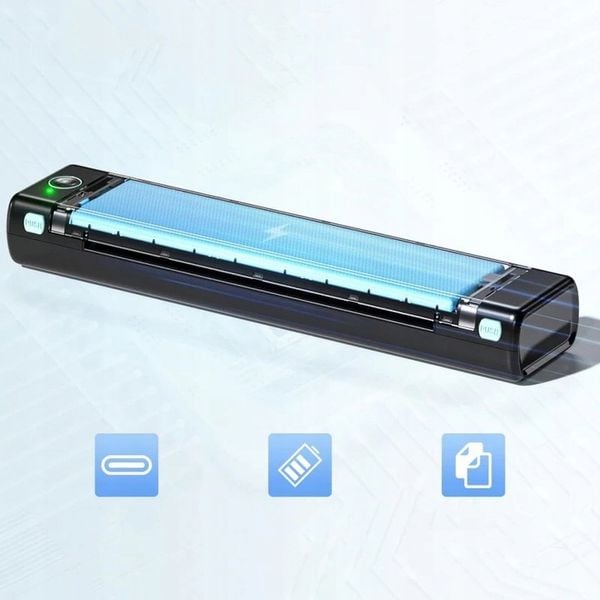 Przenośna termiczna drukarka Phomemo M08F BT do dokumentów bezprzewodowa A4 zdjęcie 3