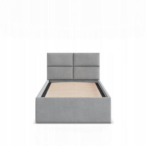 Łóżko Ramowe BORGO JASNY SZARY JEDNOOSOBOWE Tapicerowane Pojedyncze VELVET na Arena.pl