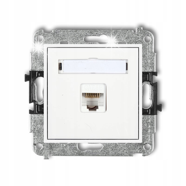 GNIAZDO KOMPUTER 1xRJ45 5e KARLIK MINI BIAŁY zdjęcie 1