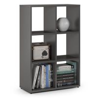 Regał otwarty do pokoju, ETAP, 66x30x100 cm, grafit, mat