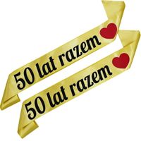 Zestaw szarf - 50 lat razem z serduszkiem