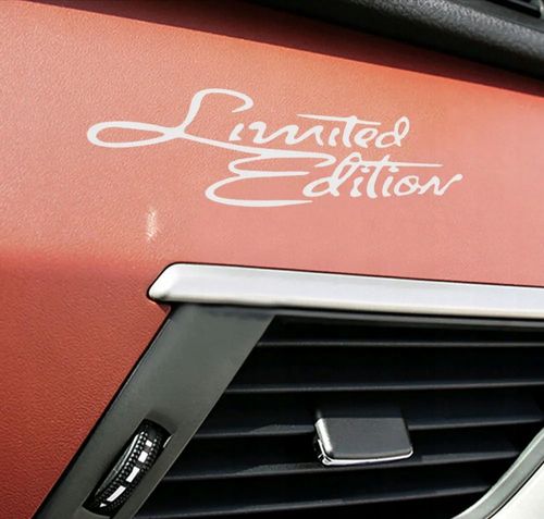 Naklejka Stylowy Napis Kursywa Biały Limited Edition White Ozdoba Tuning na Arena.pl